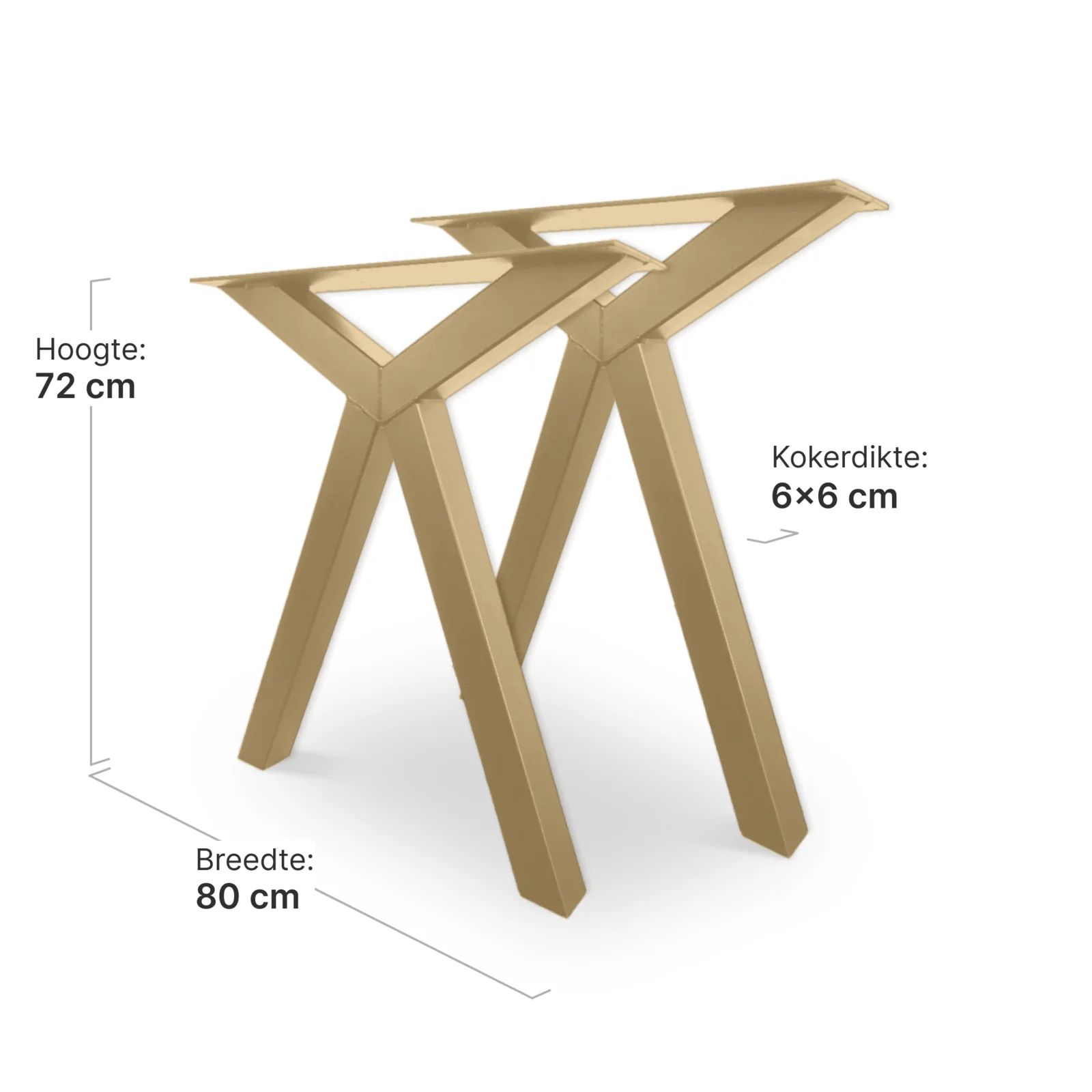 Tafelpoten Set Scissor | Goud