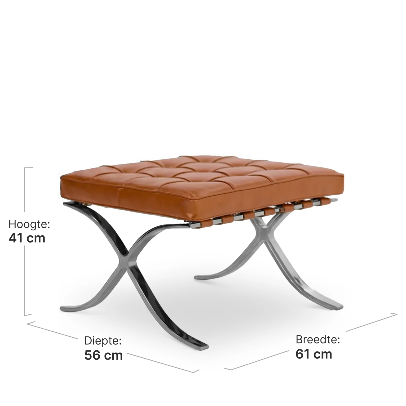 Paviljoen Chair XL Cognac/Bruin Leer