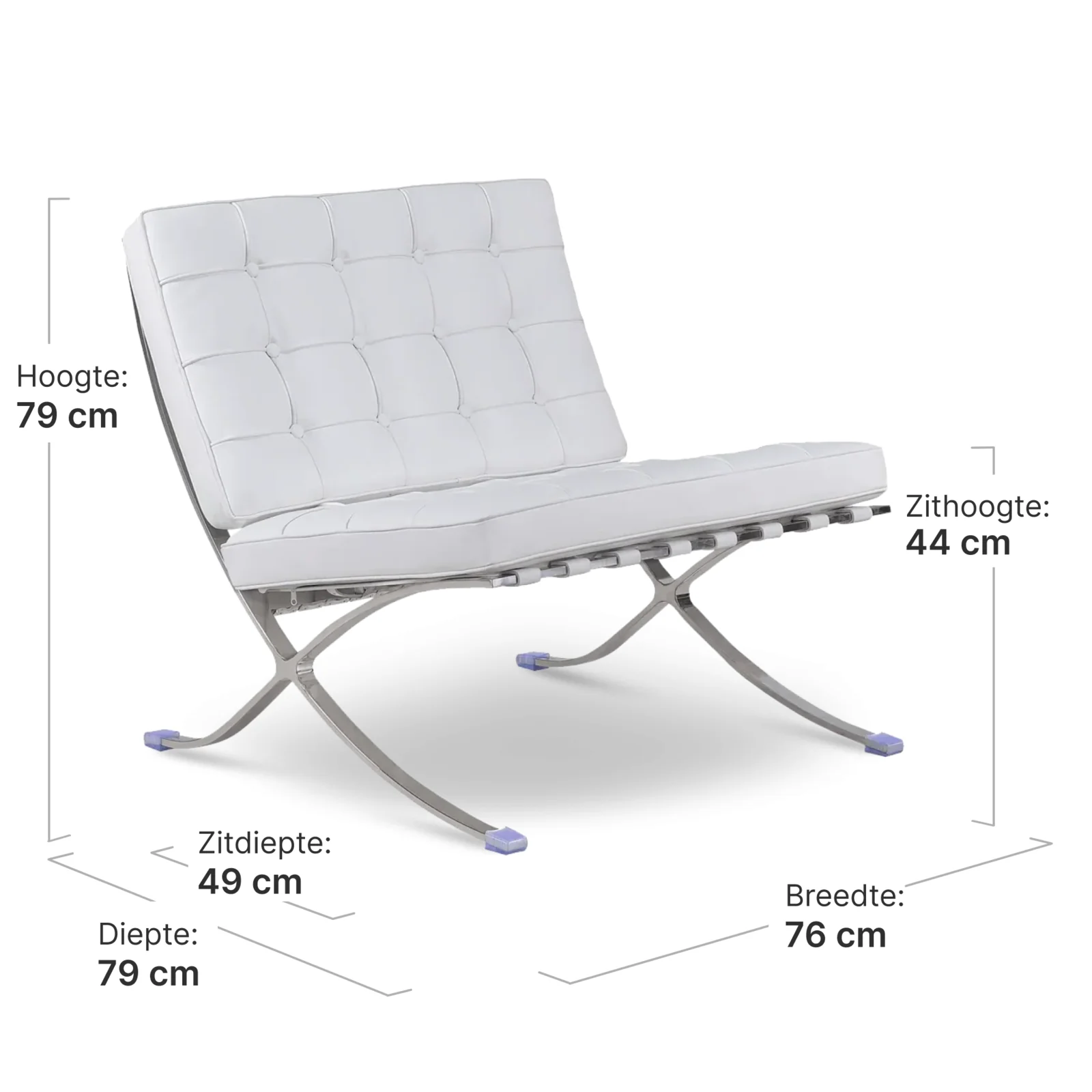Paviljoen Chair Luxe Volleer Wit