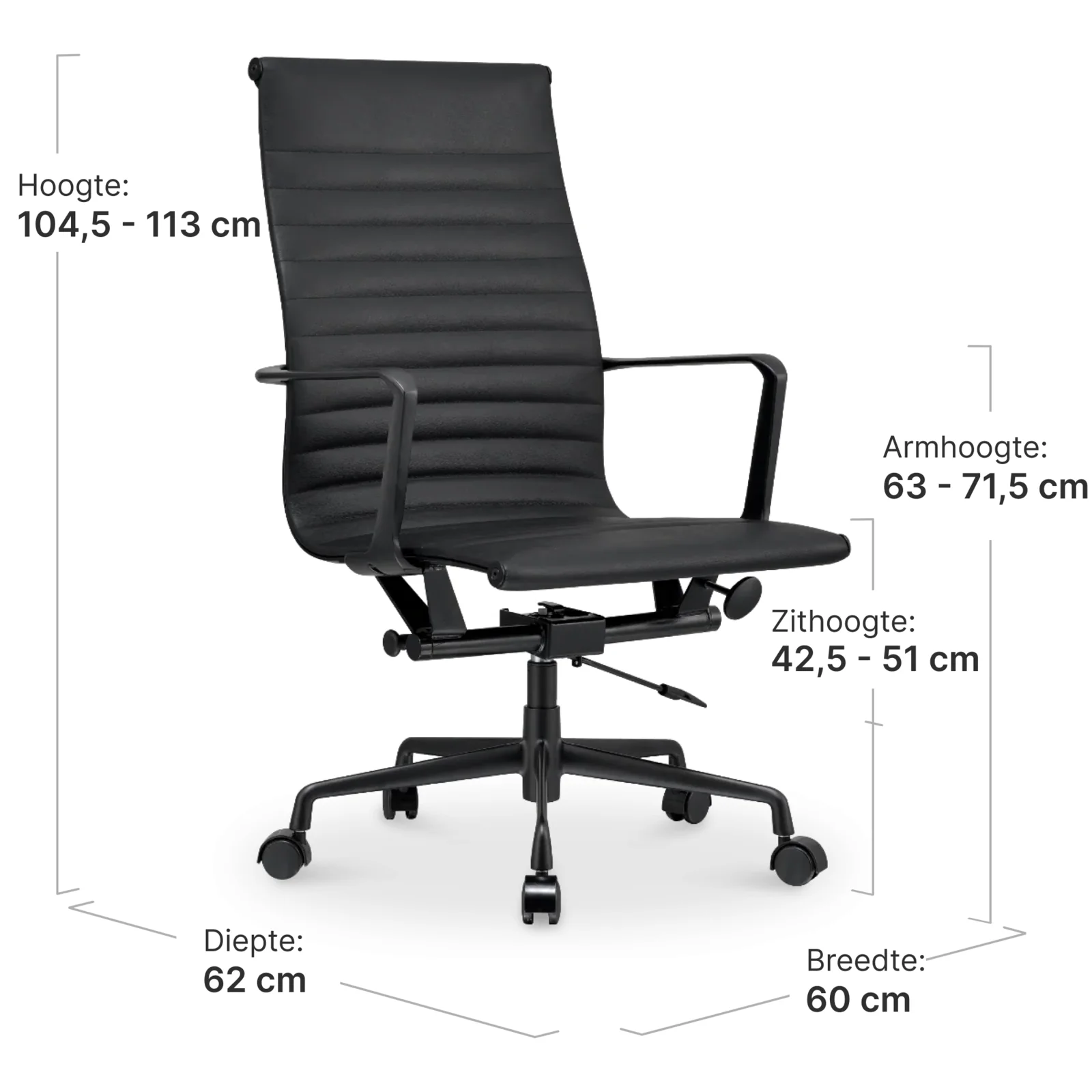 Cavel CD 119 Bureaustoel Full Black