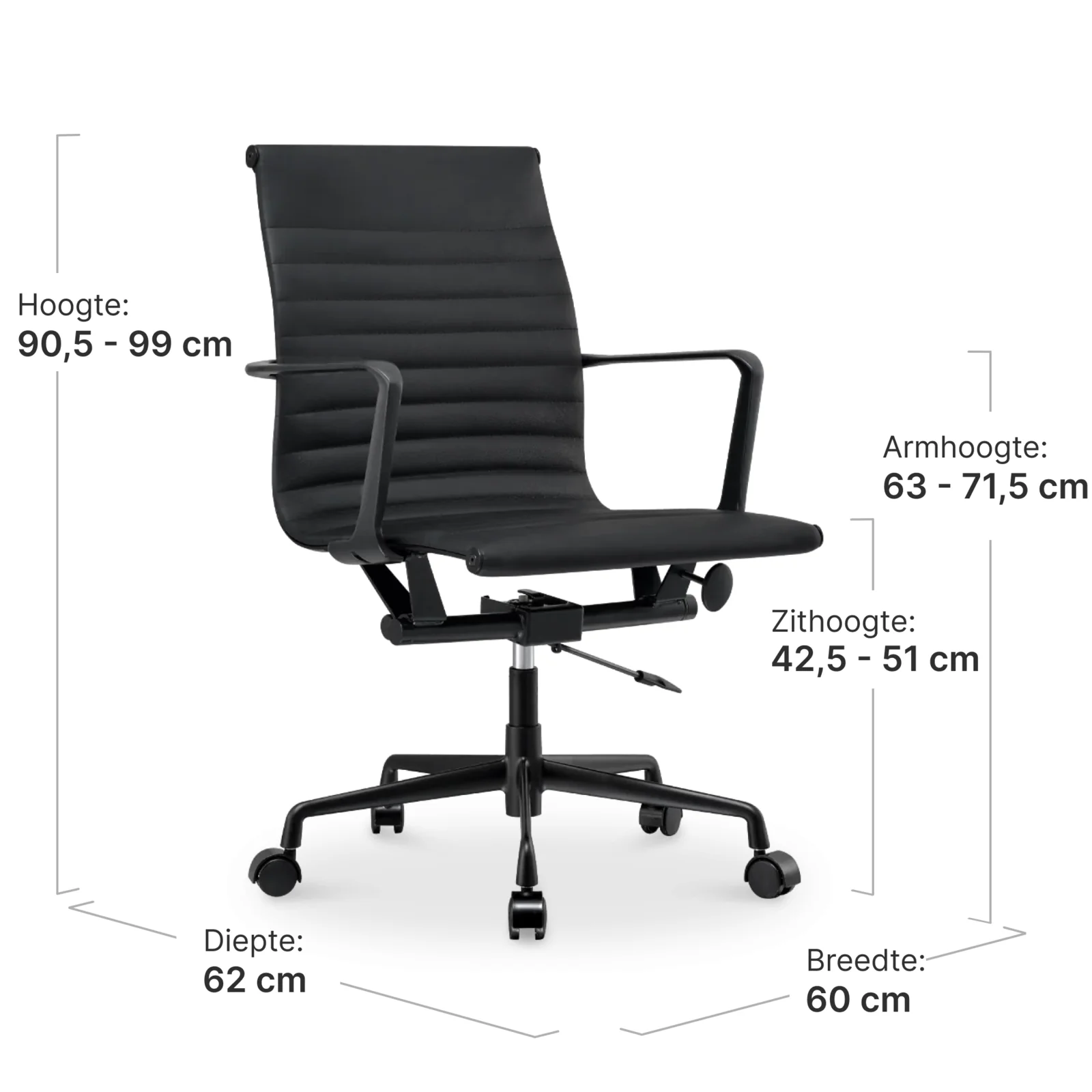 Cavel CD 117 Bureaustoel Full Black