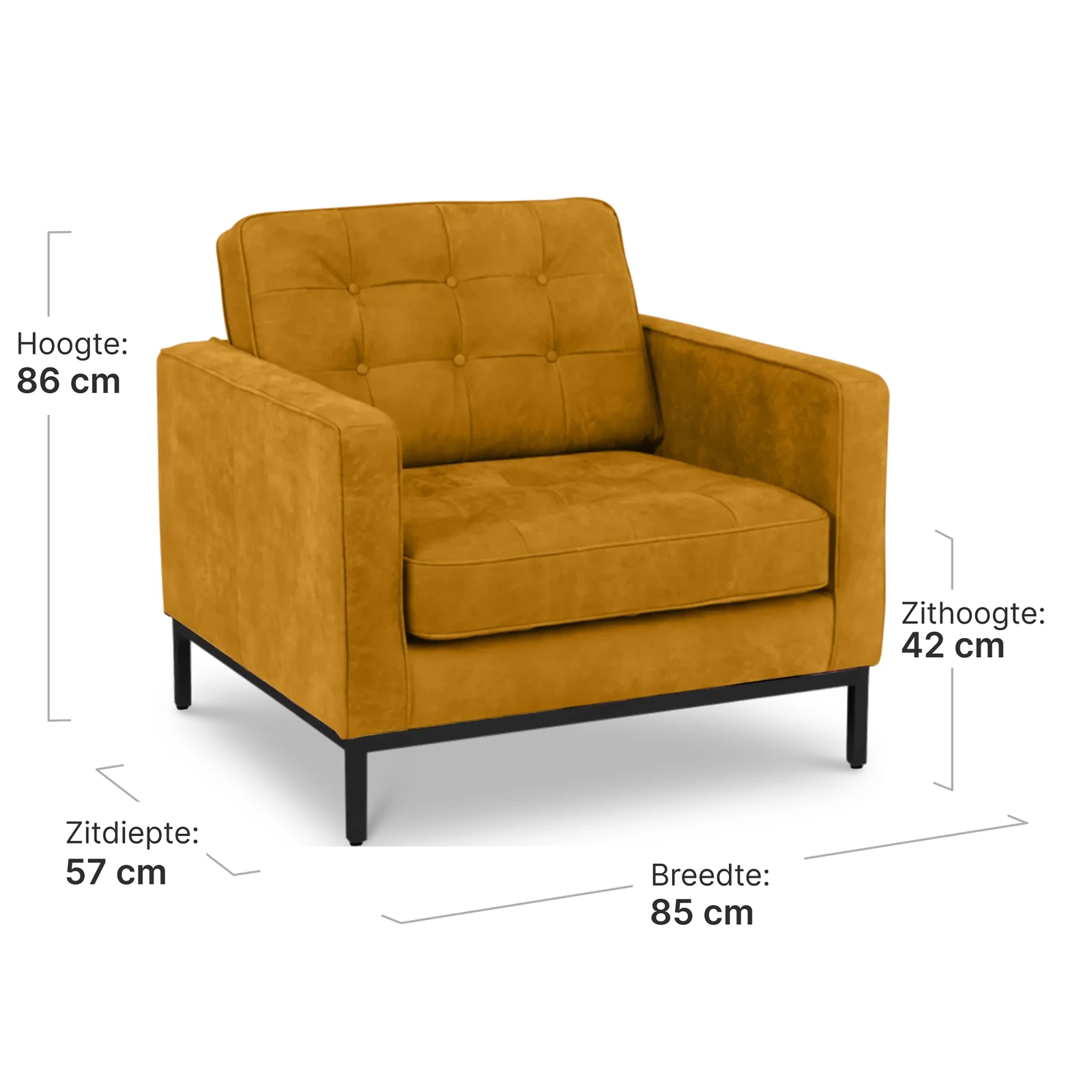 Italo Chair Okergold Velvet