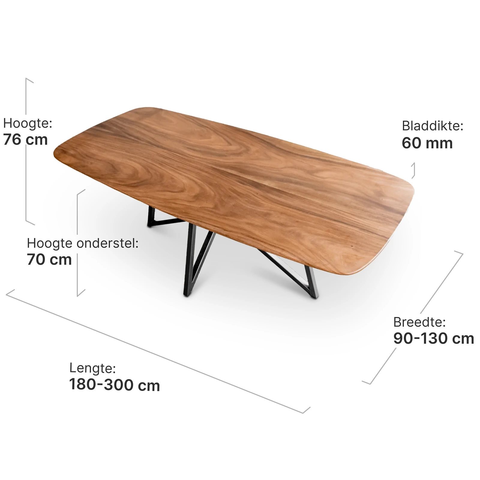 Cavel Deens Ovale Notenhouten Tafel