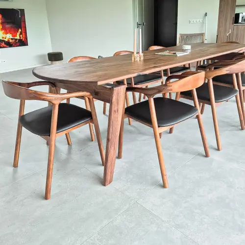 Notenhouten Eetkamerstoelen