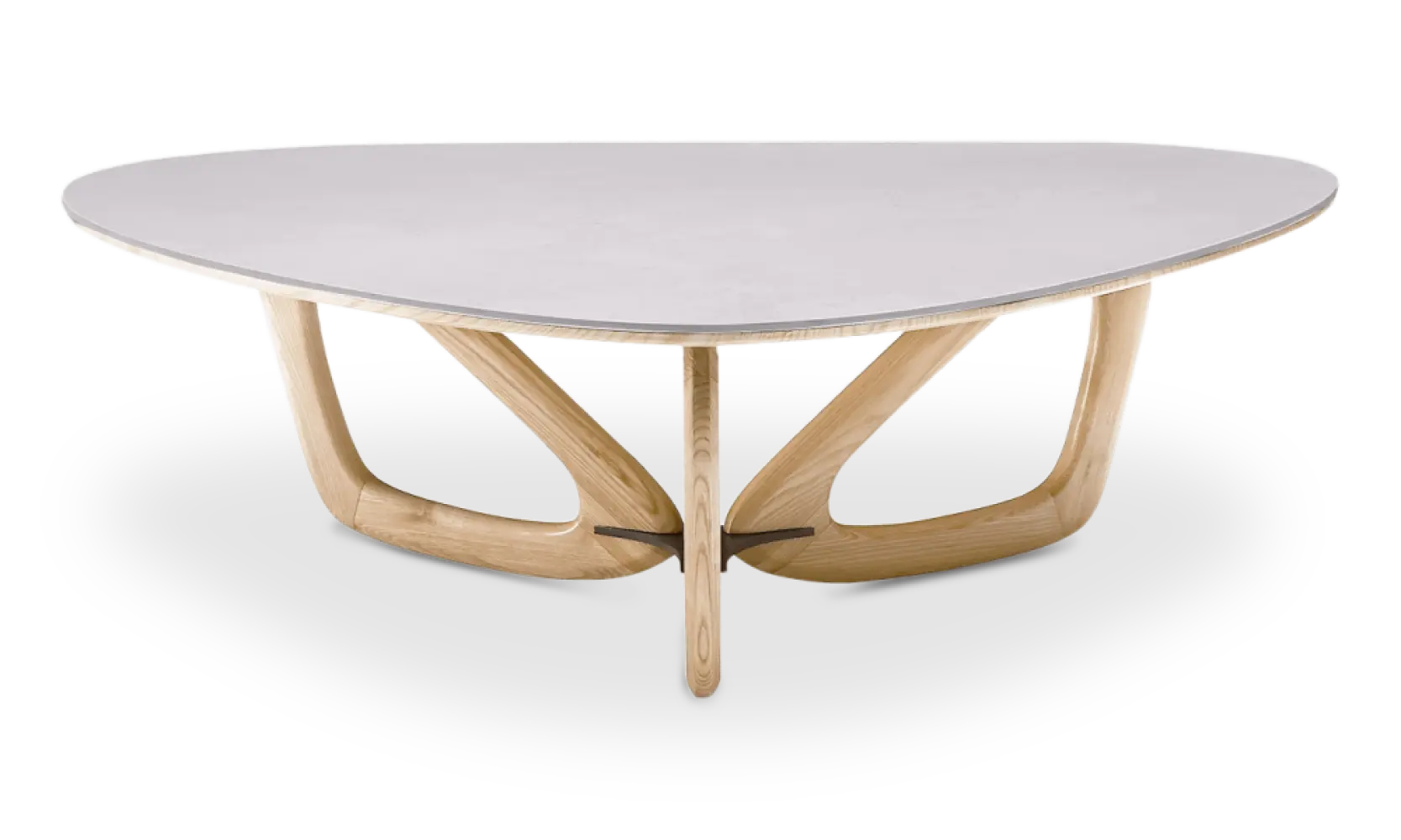 Japandi Salontafel Butterfly | Wit Keramiek | Essen Onderstel
