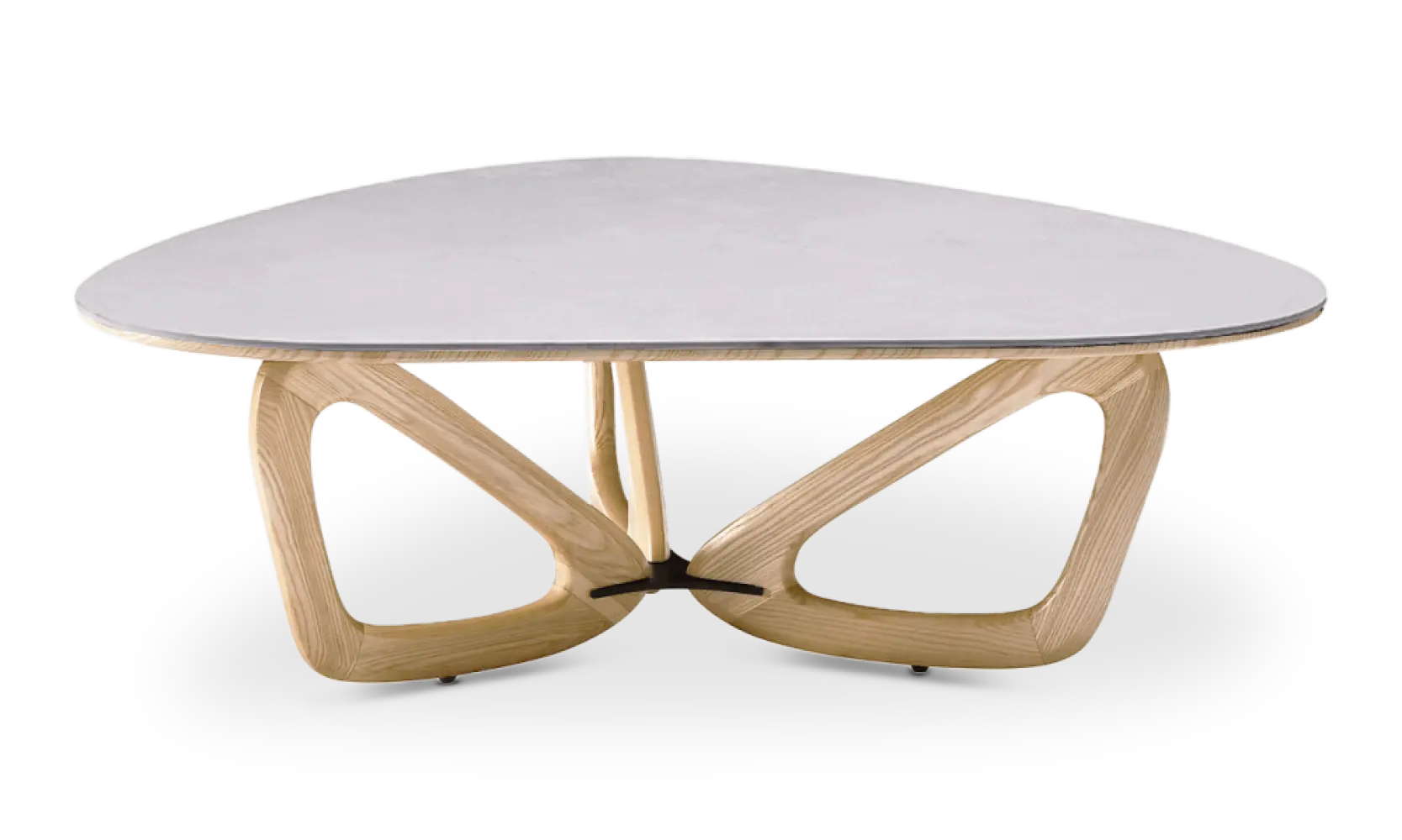 Japandi Salontafel Butterfly | Wit Keramiek | Essen Onderstel