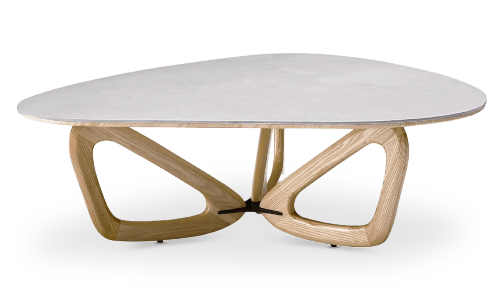 Japandi Salontafel Butterfly | Wit Keramiek | Essen Onderstel