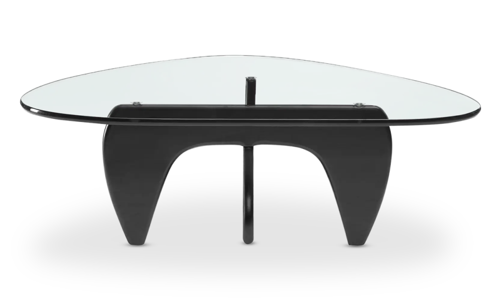 Japandi Salontafel Sabi | Glazen Blad | Zwart Onderstel
