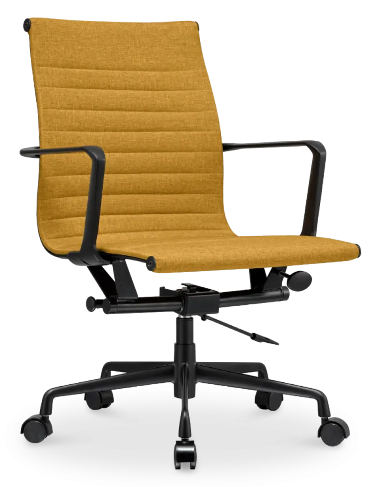 Cavel CD 117 Bureaustoel Oker Linnen | Zwart Frame