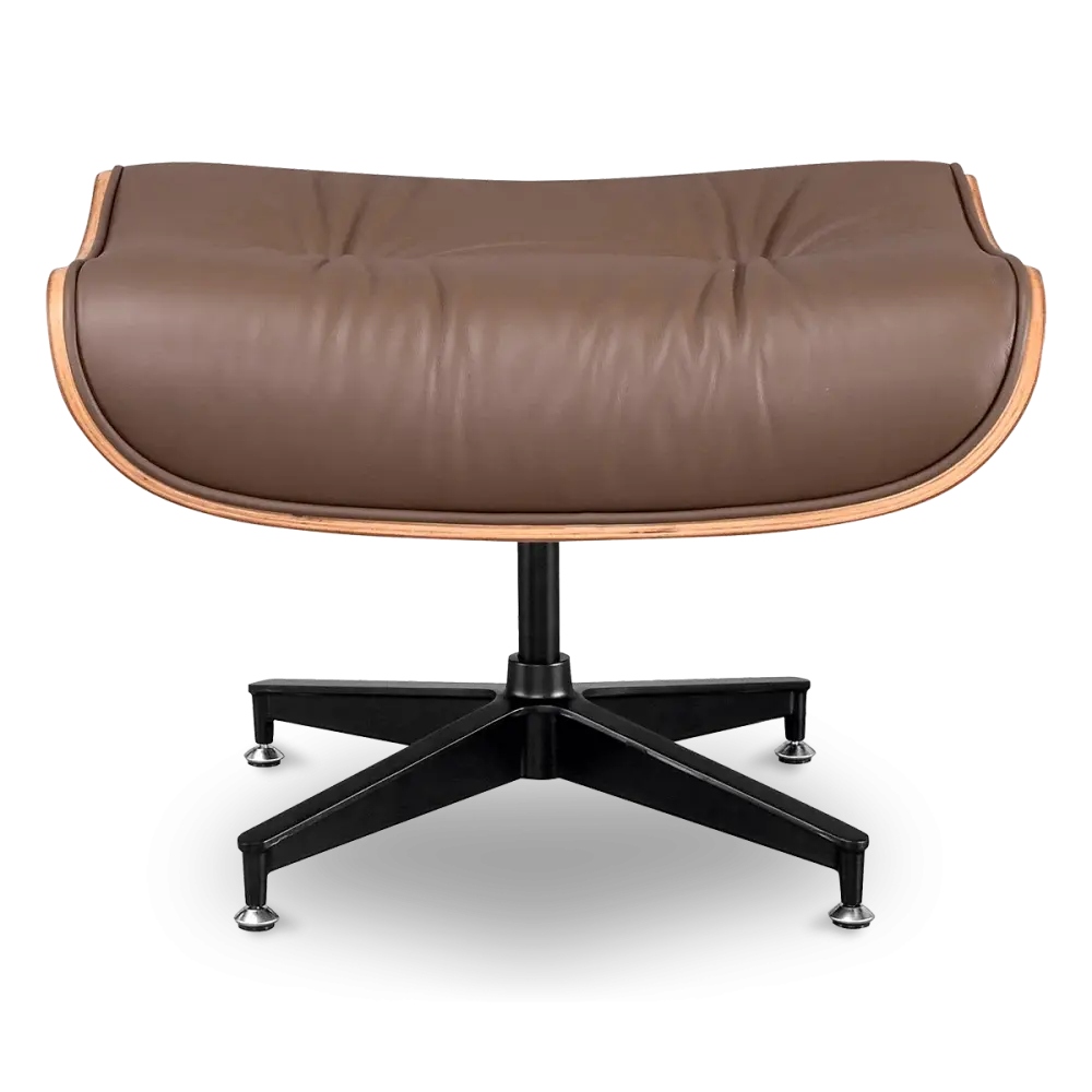 Cavel Lounge Chair Ottoman / Hocker Bruin Leer | Essen Schaal Cavel Lounge Chair Ottoman / Hocker Bruin Leer | Essen Schaal