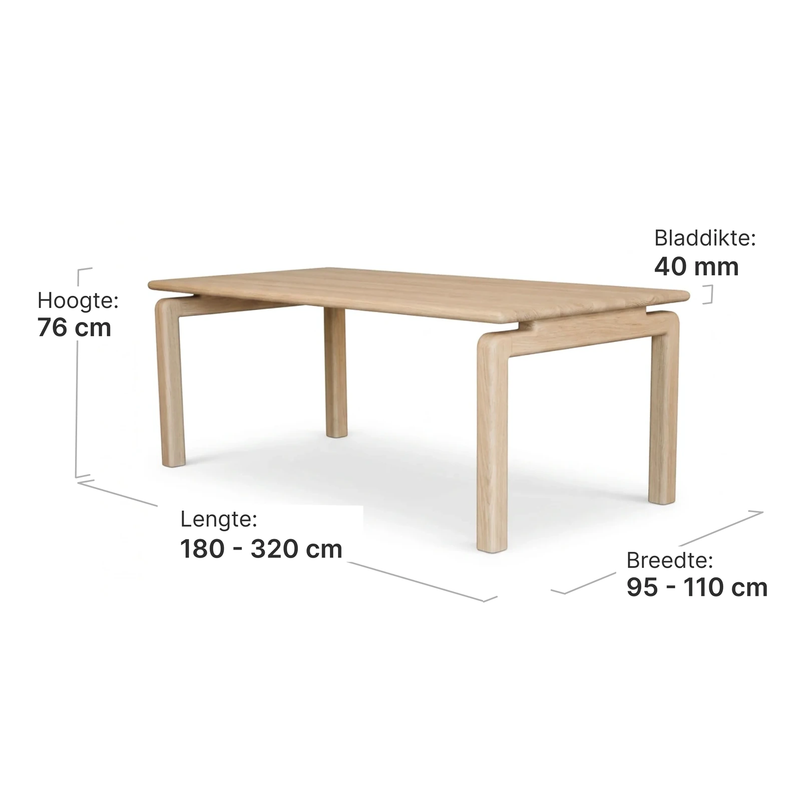 Cavel Melano Eettafel | Frans Eiken Hout