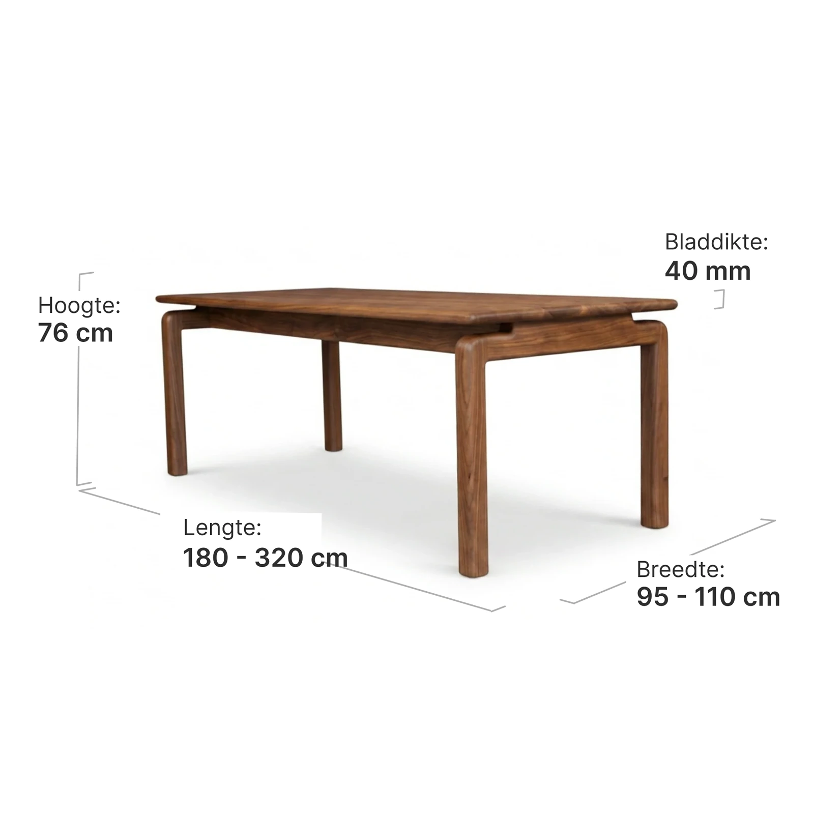 Cavel Melano Eettafel | Amerikaans Walnoot Hout
