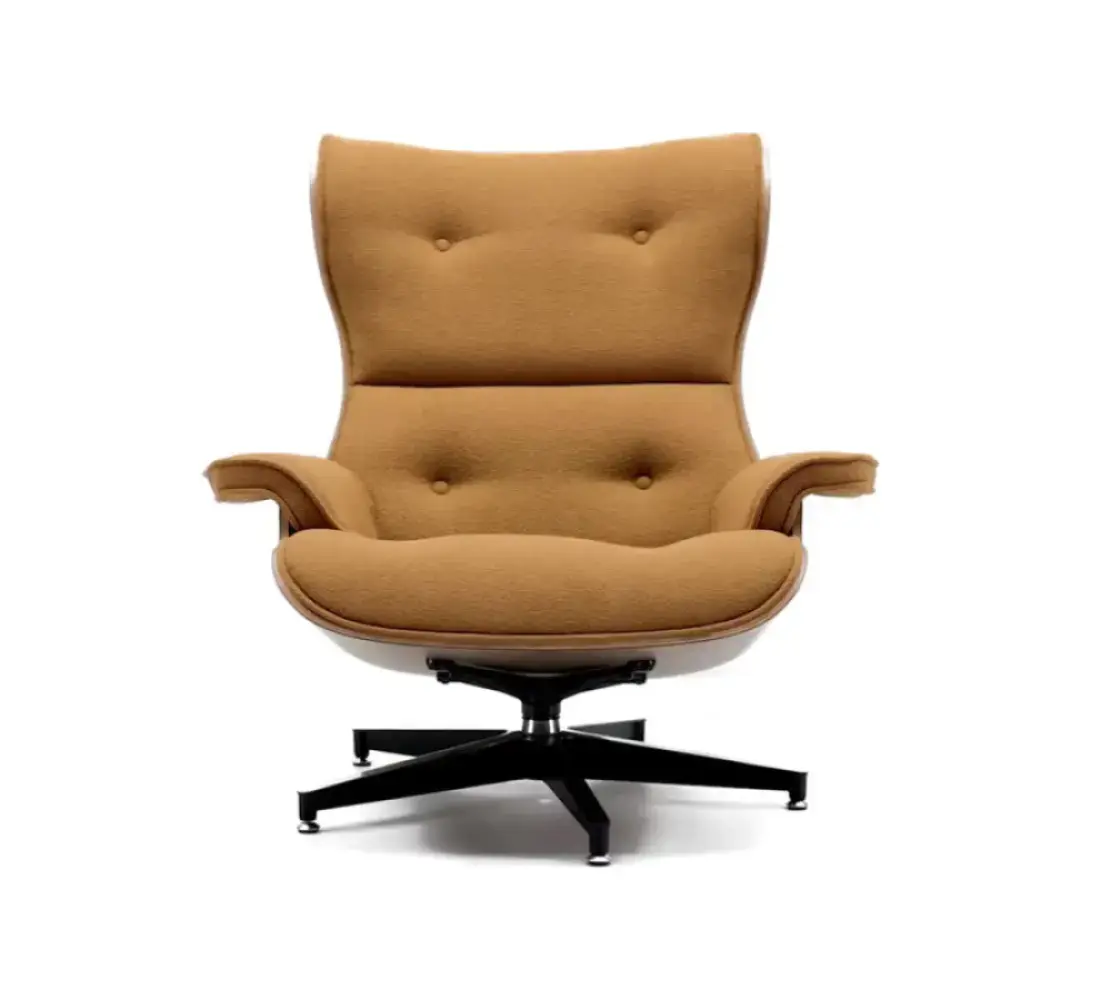 Cavel Lounge Chair Bruin Boucle | Walnoot Schalen Cavel Lounge Chair Bruin Boucle | Walnoot Schalen