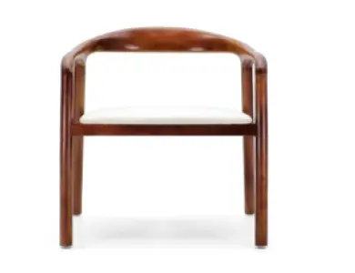 Artson Eetkamerstoel | Notenhout | Wit PU Leer
