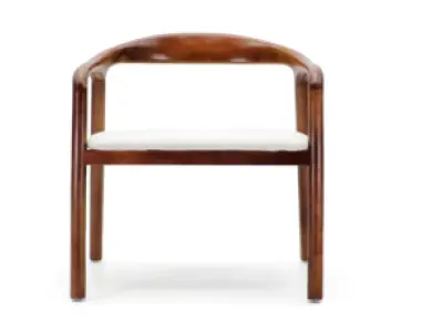 Artson Eetkamerstoel | Notenhout | Wit Boucle
