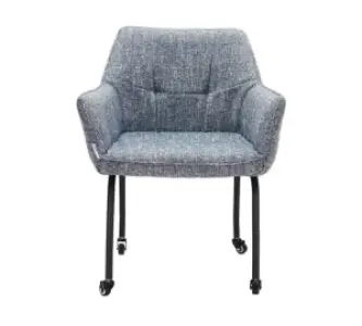 Eetkamerstoel Met Wieltjes Till | Blauw