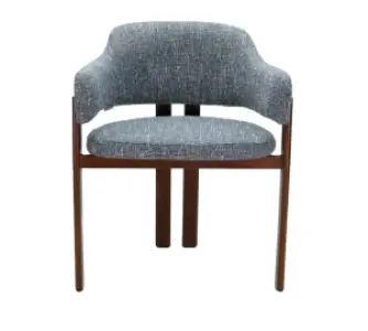 Japandi Eetkamerstoel Isamu | Blauw OTE | Walnoot Onderstel