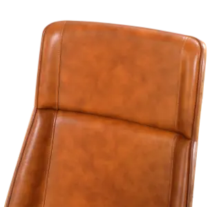 Bureaustoel Charles Cognac Leer, Essen Hout
