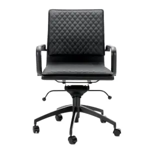 Diamond Softpad Bureaustoel Zwart | Lage Rug