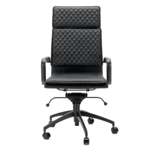 Diamond Softpad Bureaustoel Zwart | Hoge Rug