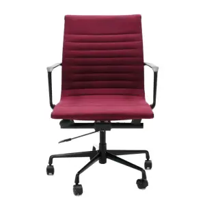 Cavel CD 117 Bureaustoel Rood Linnen | Zwart Frame