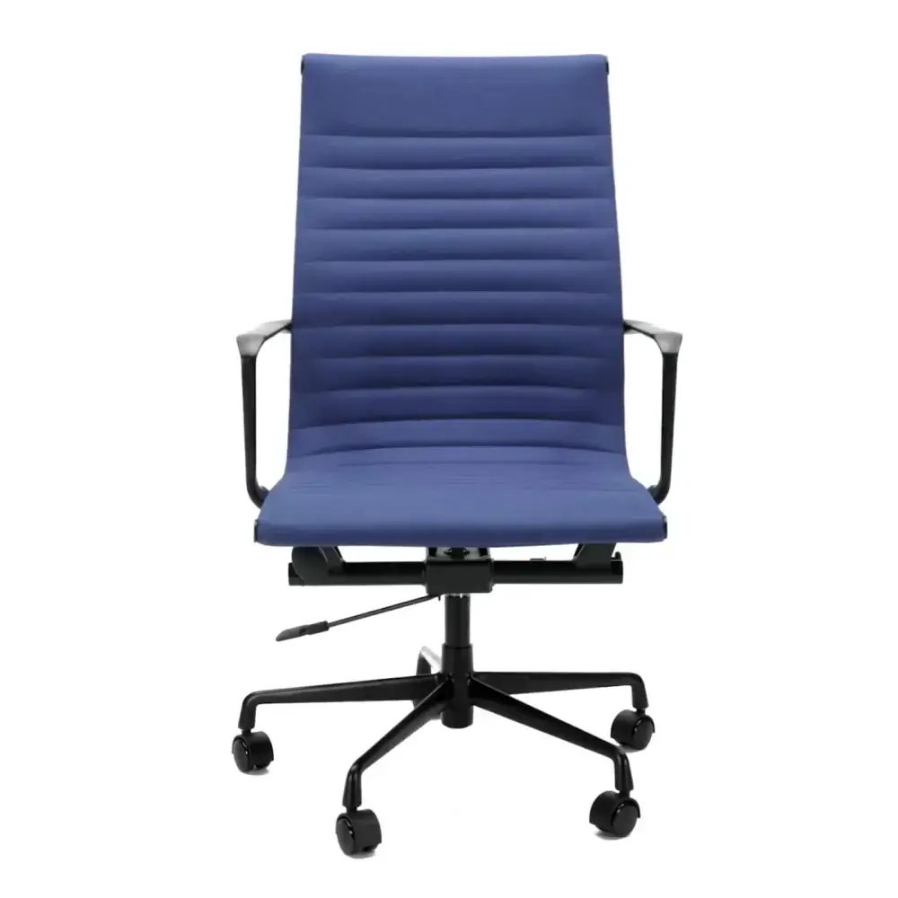 Cavel CD 119 Bureaustoel Blauw Linnen | Zwart Frame