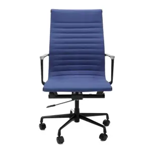 Cavel CD 119 Bureaustoel Blauw Linnen | Zwart Frame