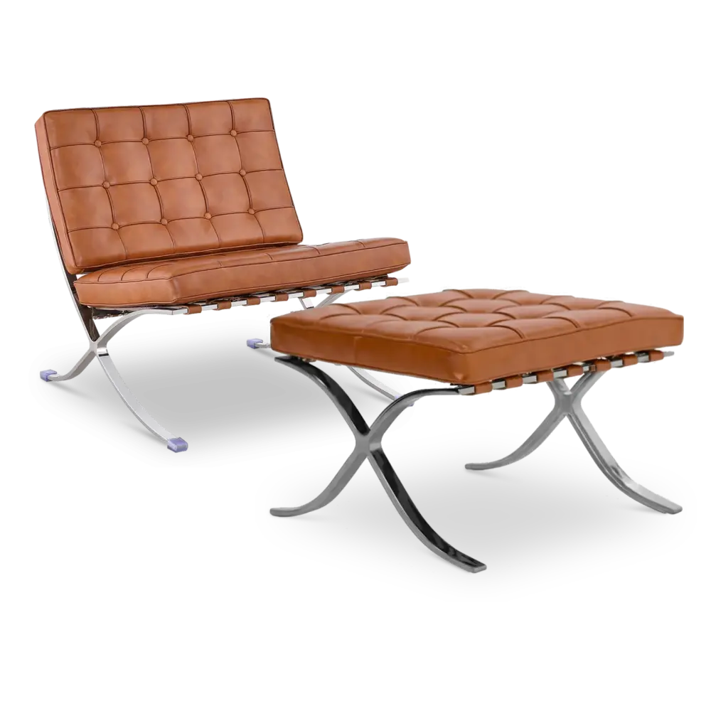 Paviljoen Chair Luxe Volleer Cognac/Bruin Paviljoen Chair Luxe Volleer Cognac/Bruin