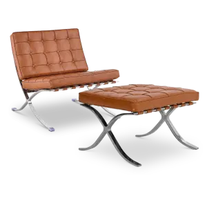 Paviljoen Chair Luxe Volleer Cognac/Bruin