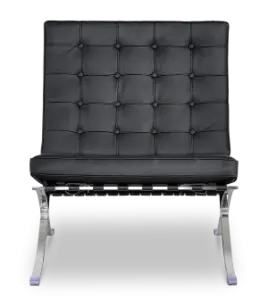 Paviljoen Chair XL Zwart Leer