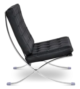 Paviljoen Chair XL Zwart Leer