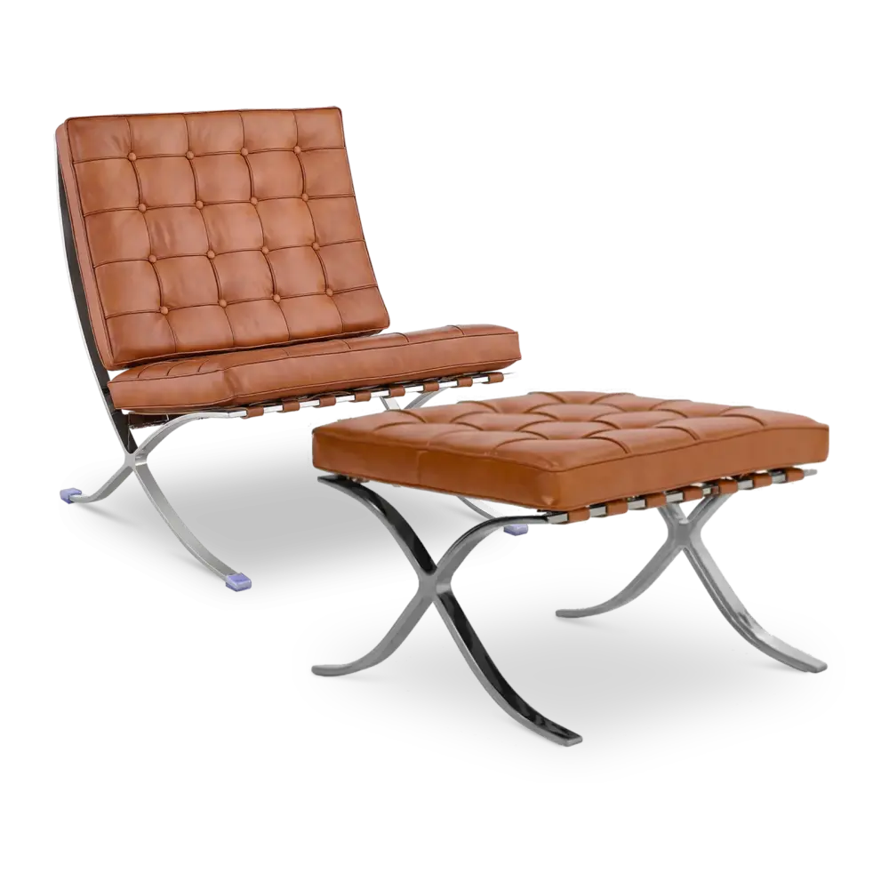 Paviljoen Chair XL Cognac/Bruin Leer Paviljoen Chair XL Cognac/Bruin Leer