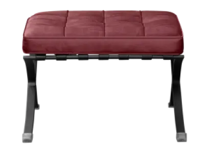 Paviljoen Ottoman Rood Velvet | Zwart Frame