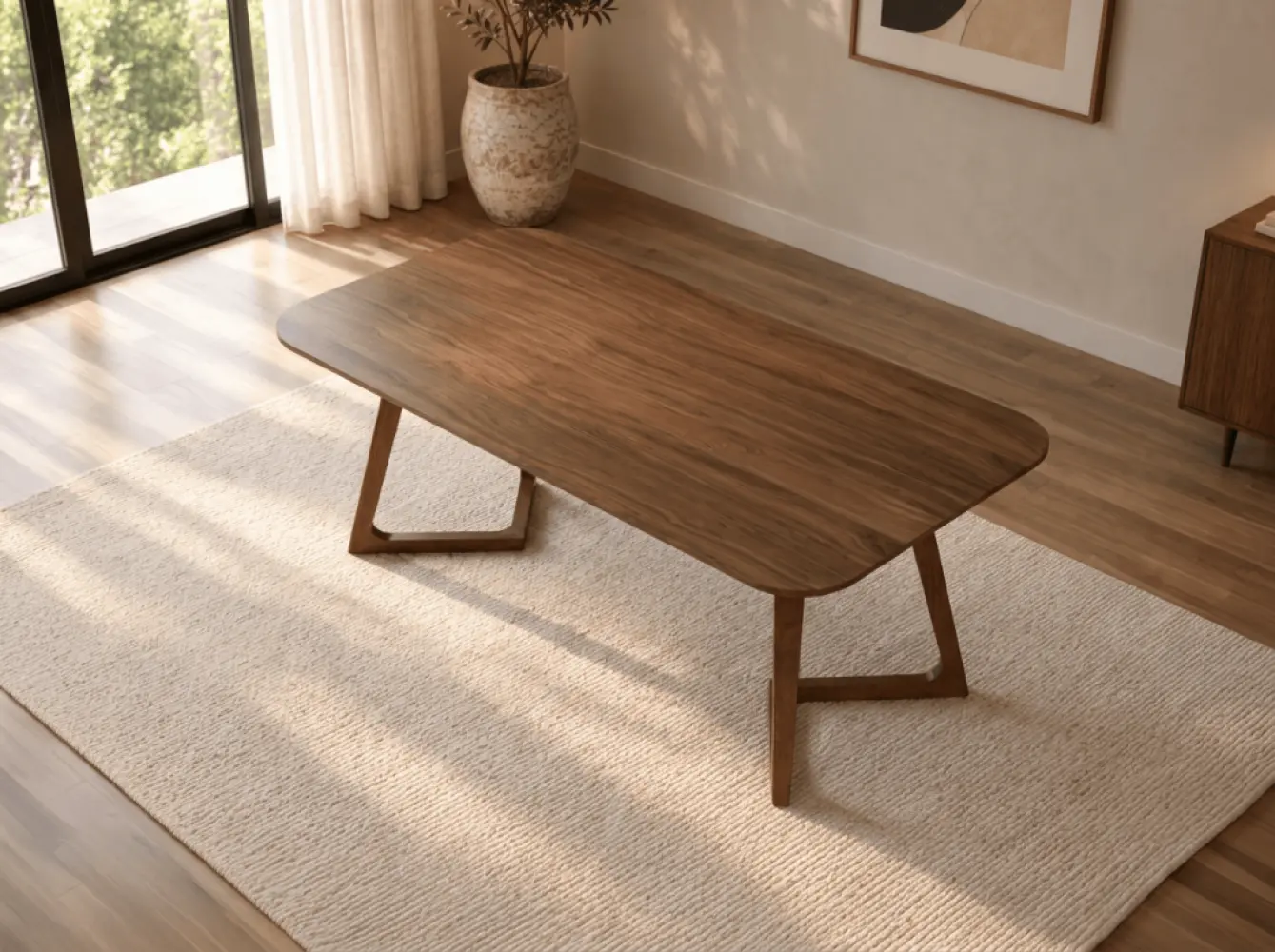 Jensen eettafel walnoot sfeer